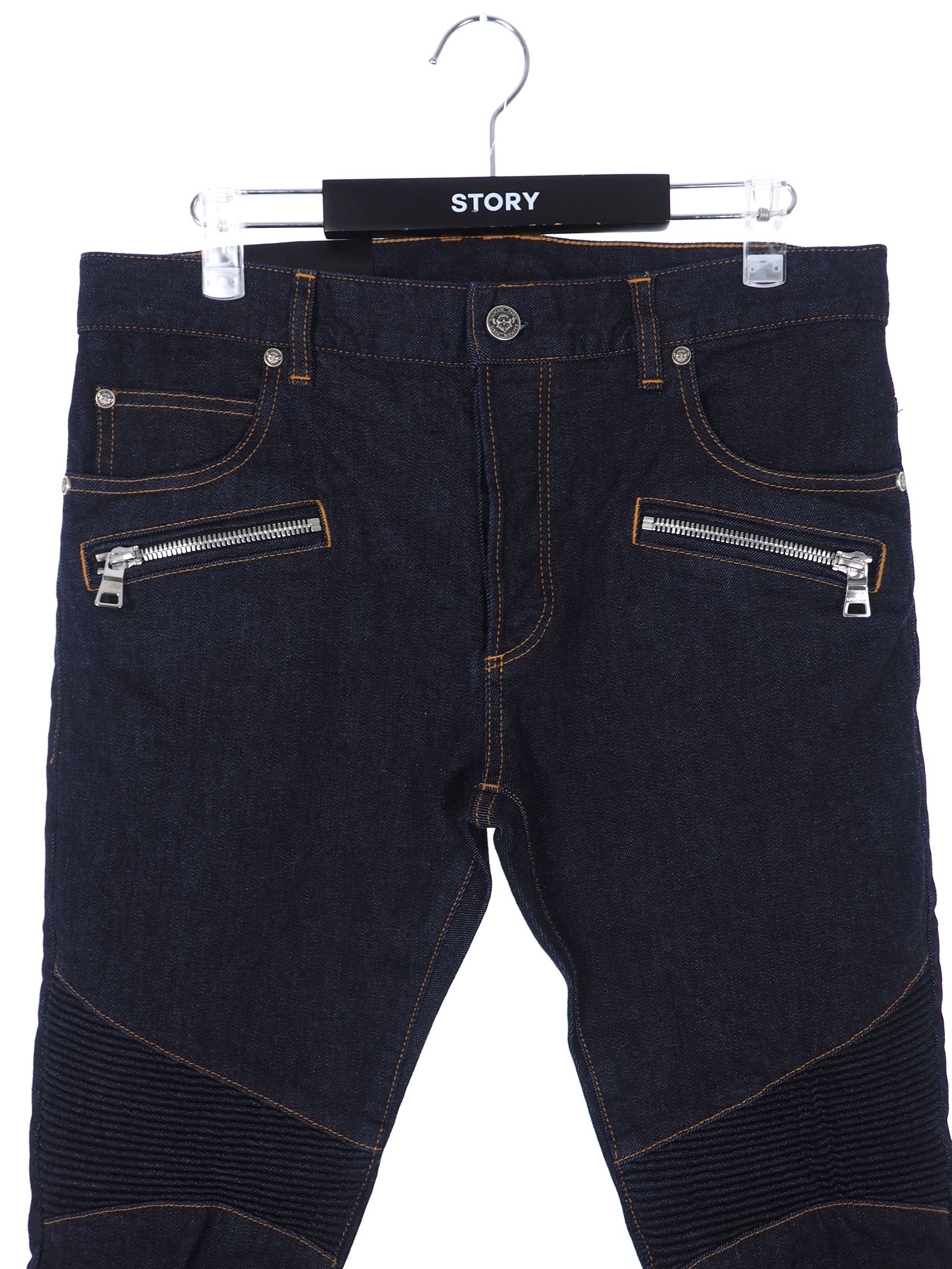 エンボス加工 テーパードデニム PANTS DENIM EMBOSSED MONOGRAM / インディゴ