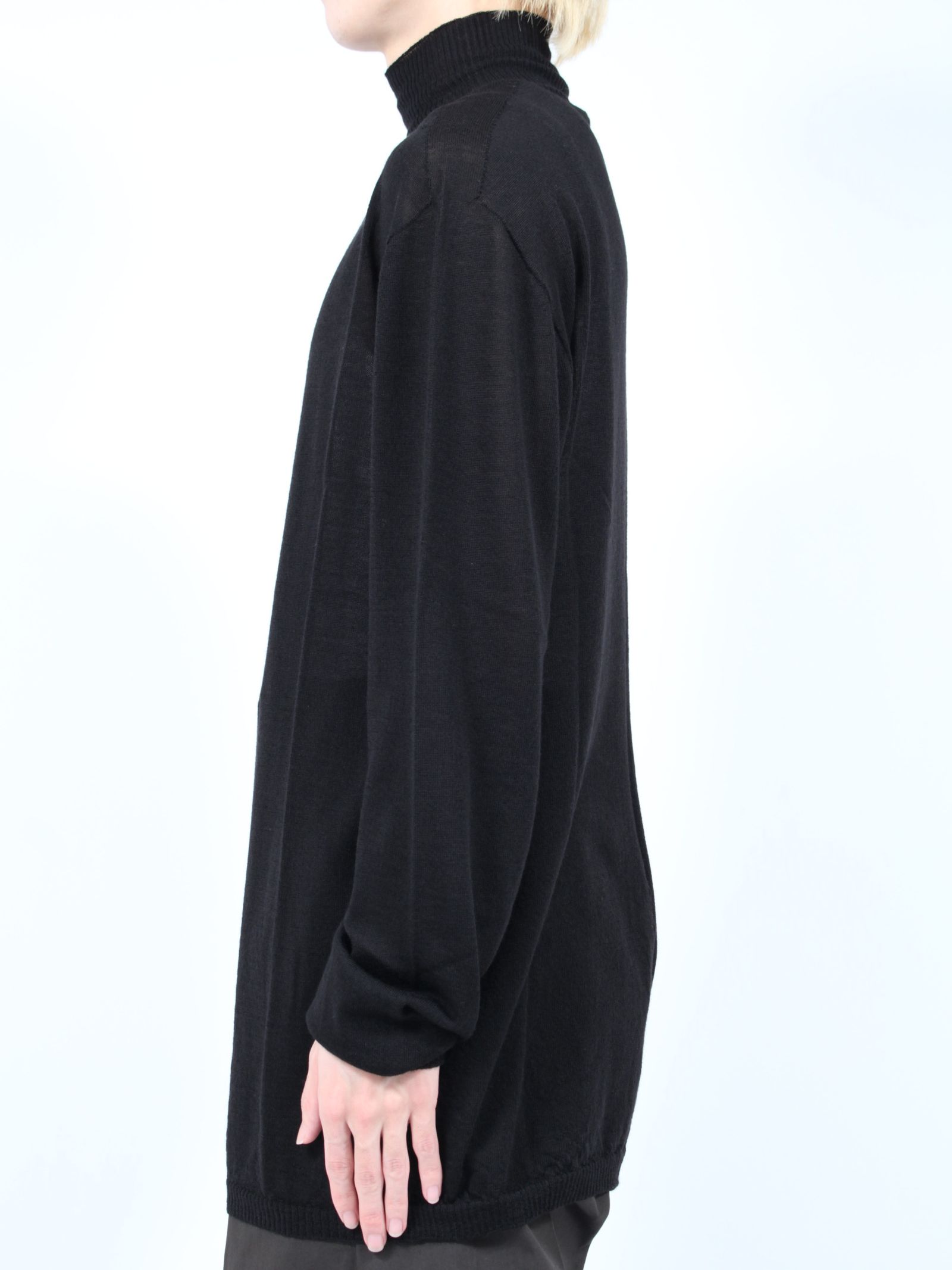 RICK OWENS - 【24AW】オーバーサイズ タートル セーター / OVERSIZED TURTLE / ブラック | STORY