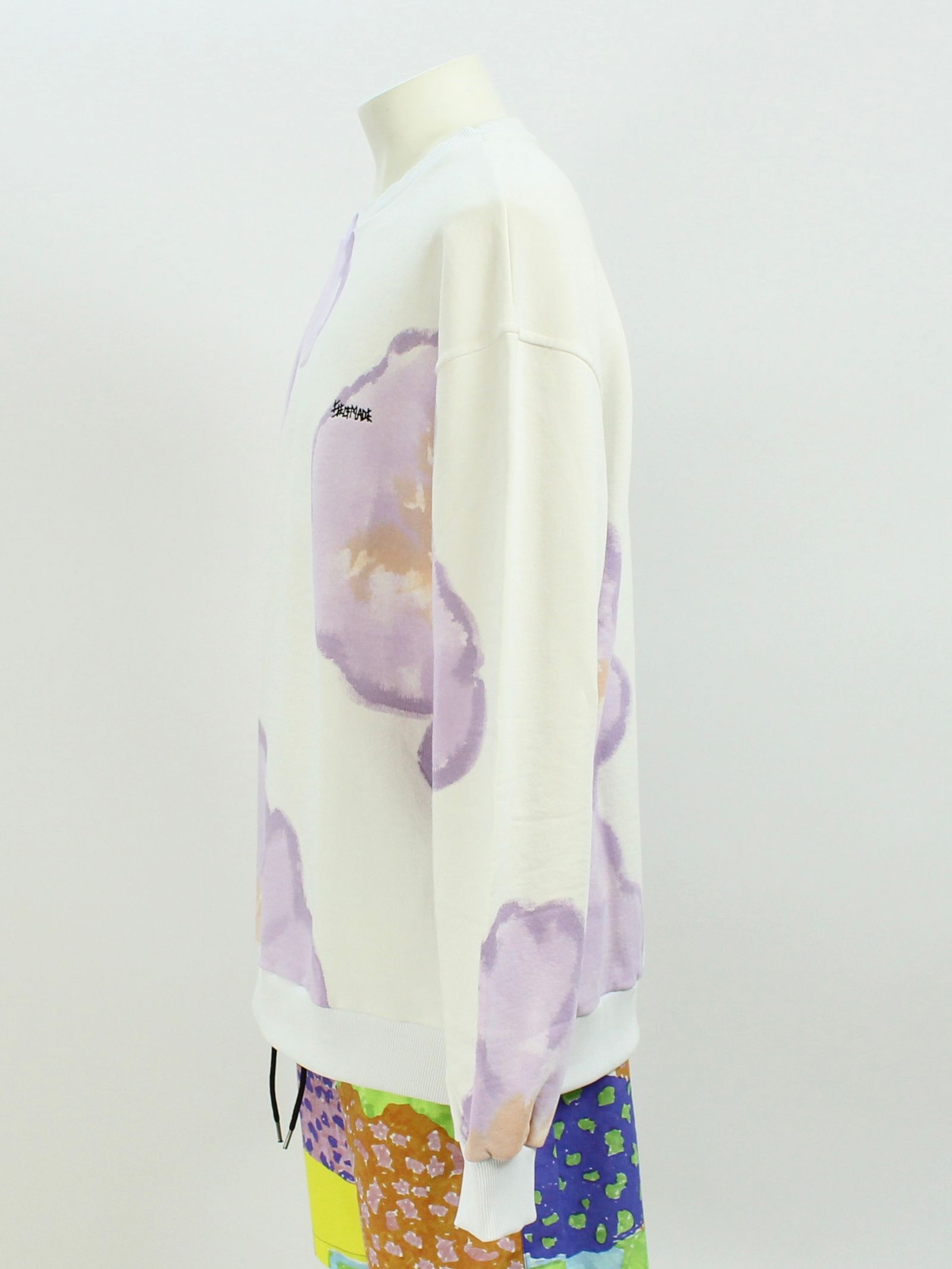 ランダムペイント スウェット / WATERCOLOR PAINT SWEAT  SHIRT / ホワイト × マルチ