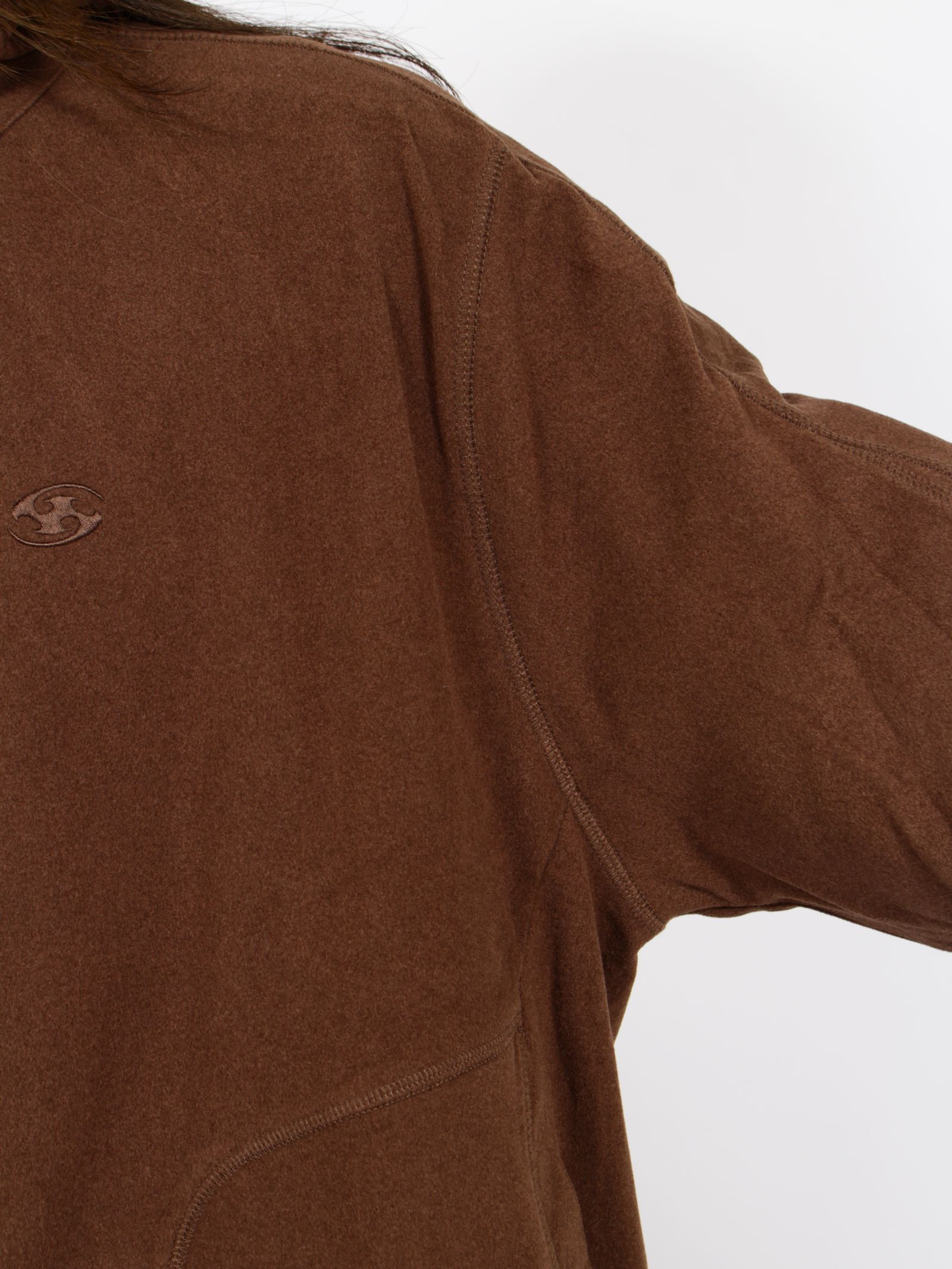 【26AW】レイヤード フーディー / LAYERED HOODIE / ブラウン