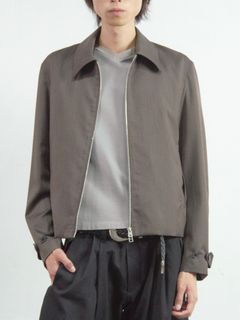 【26SS】ショート ジップ アップ ジャケット / SHORT ZIP UP JACKET / ブラウン