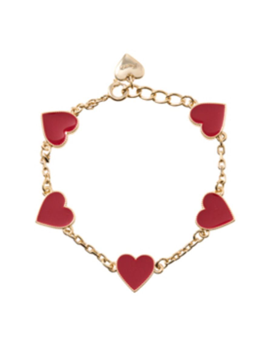 【26AW】チェーン ハート ブレスレット / CHAIN HEART BRACELET / レッド