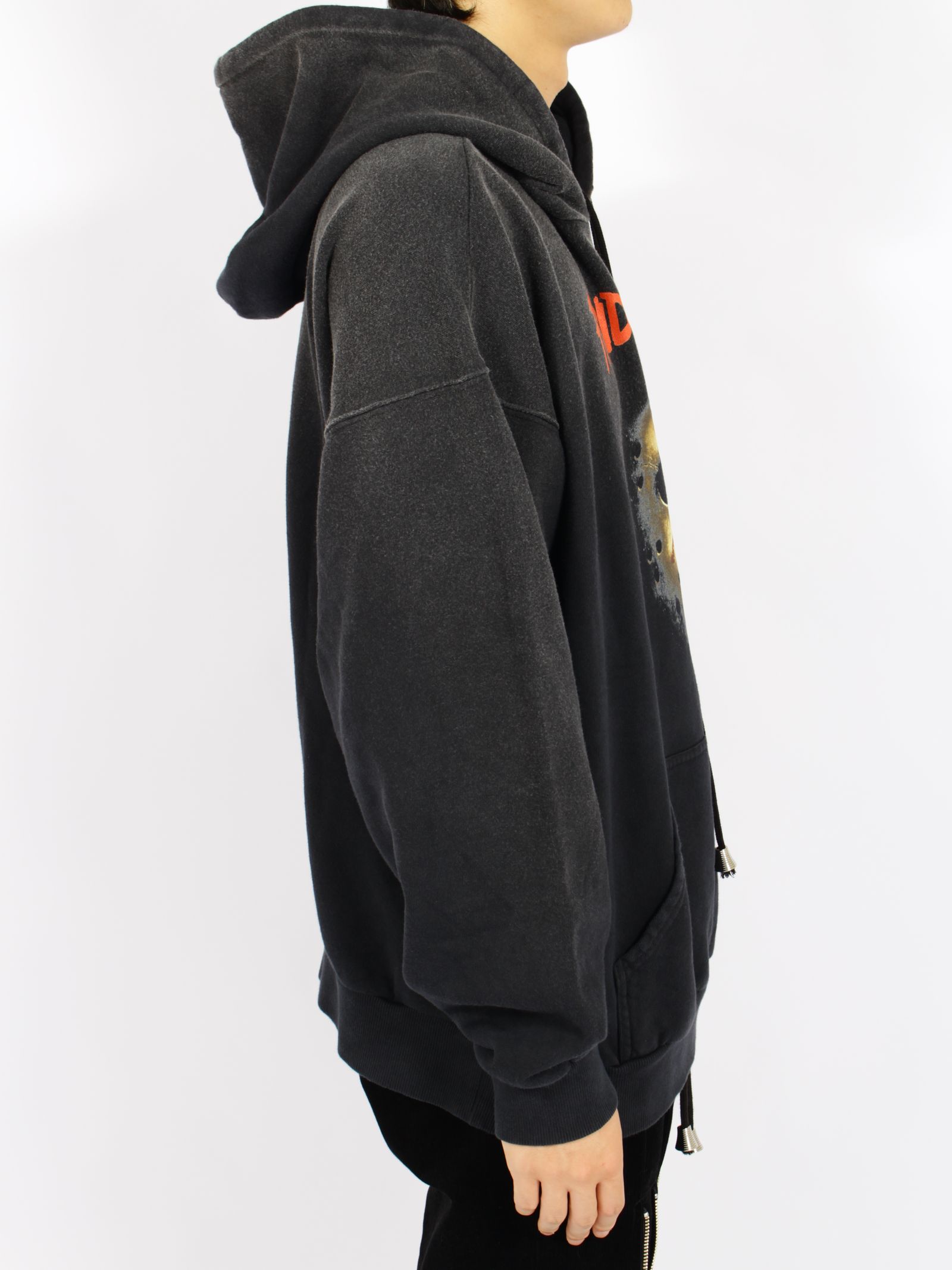 【 13日の金曜日 コラボ】ヴィンテージ エフェクト フーディー パーカー / x FRIDAY THE 13TH VINTAGE EFFECT HOODIE / ブラック