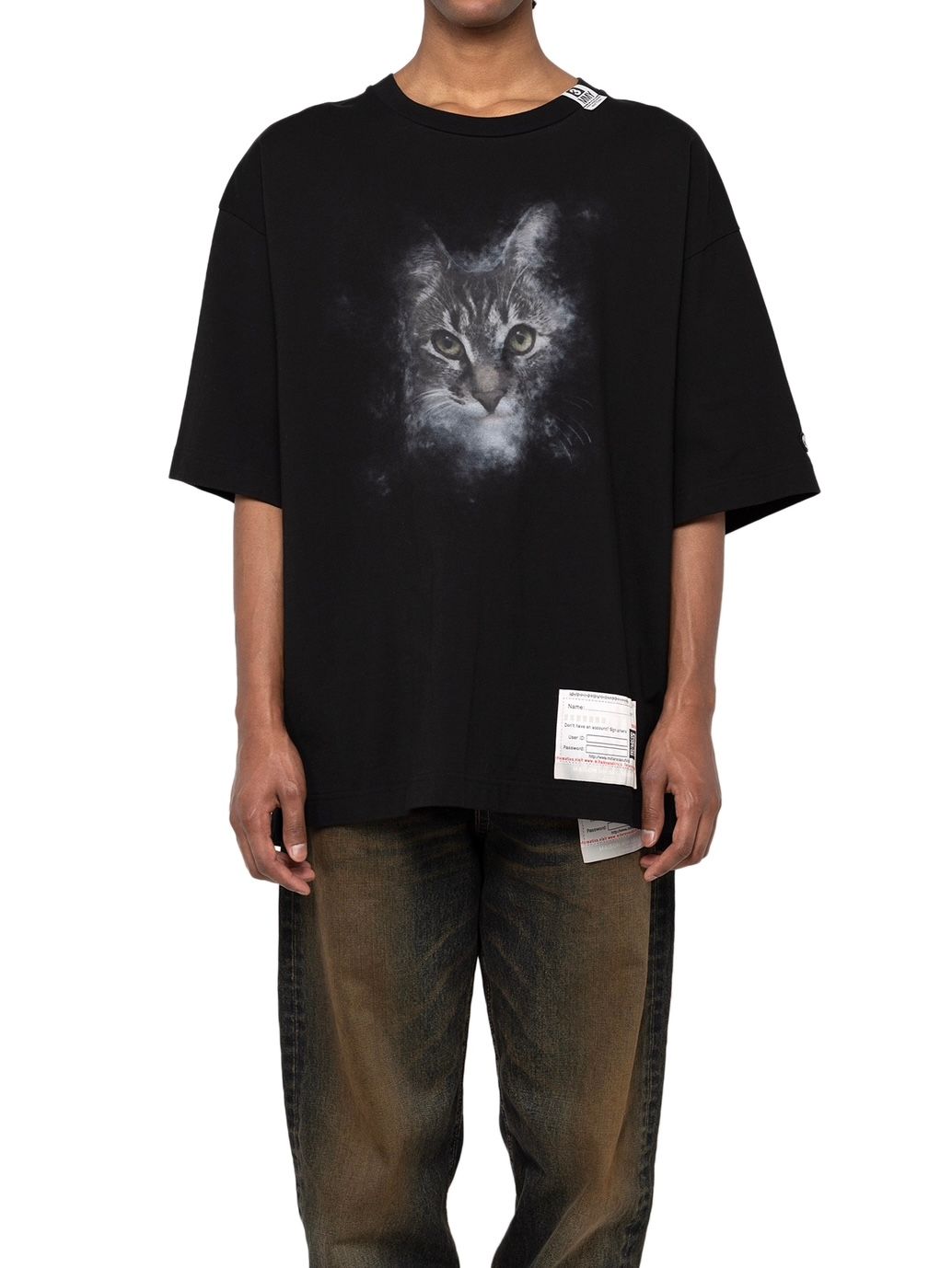 Maison MIHARA YASUHIRO - 【24AW】キャット プリンテッド Tシャツ / CAT PRINTED TEE / ブラック |  STORY