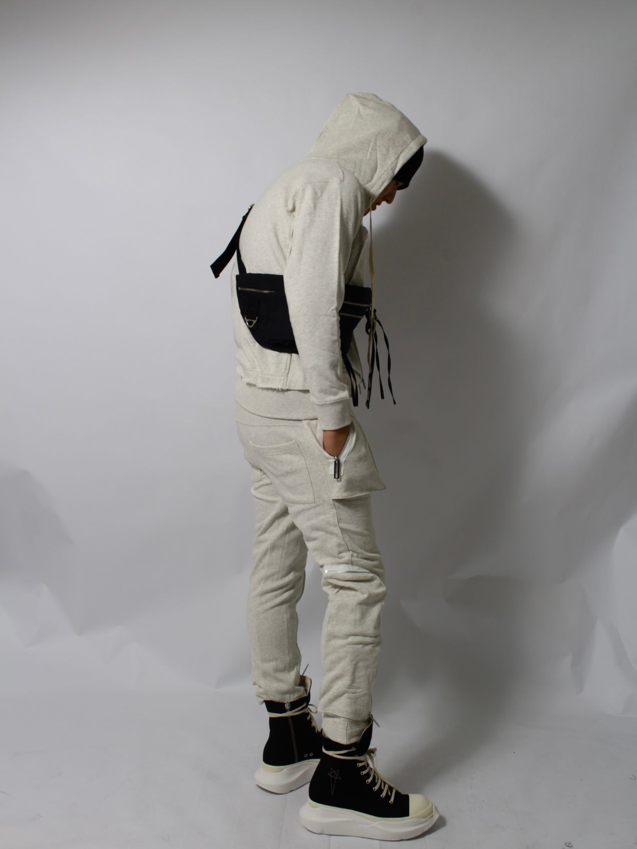 【25SS】ヒドゥン ジップアップ フーディー ジップパーカー / HIDDEN ZIP UP HOODIE / エクリュー