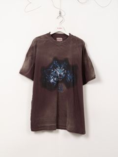 【25SS】“カミヤ-ウルフ” ディストレスド Tシャツ / “KMY-WOLF” DISTRESSED TEE / ブラウン