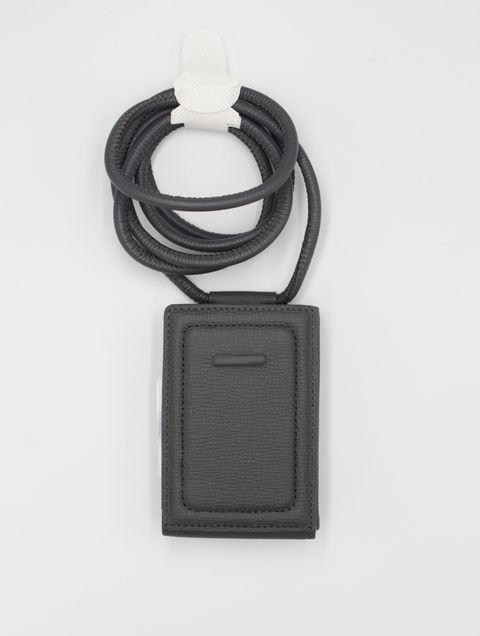 レザーストラップ付アイフォンアクセサリー ウォレット / STRAPPED ACCESSORY WALLET / グレー