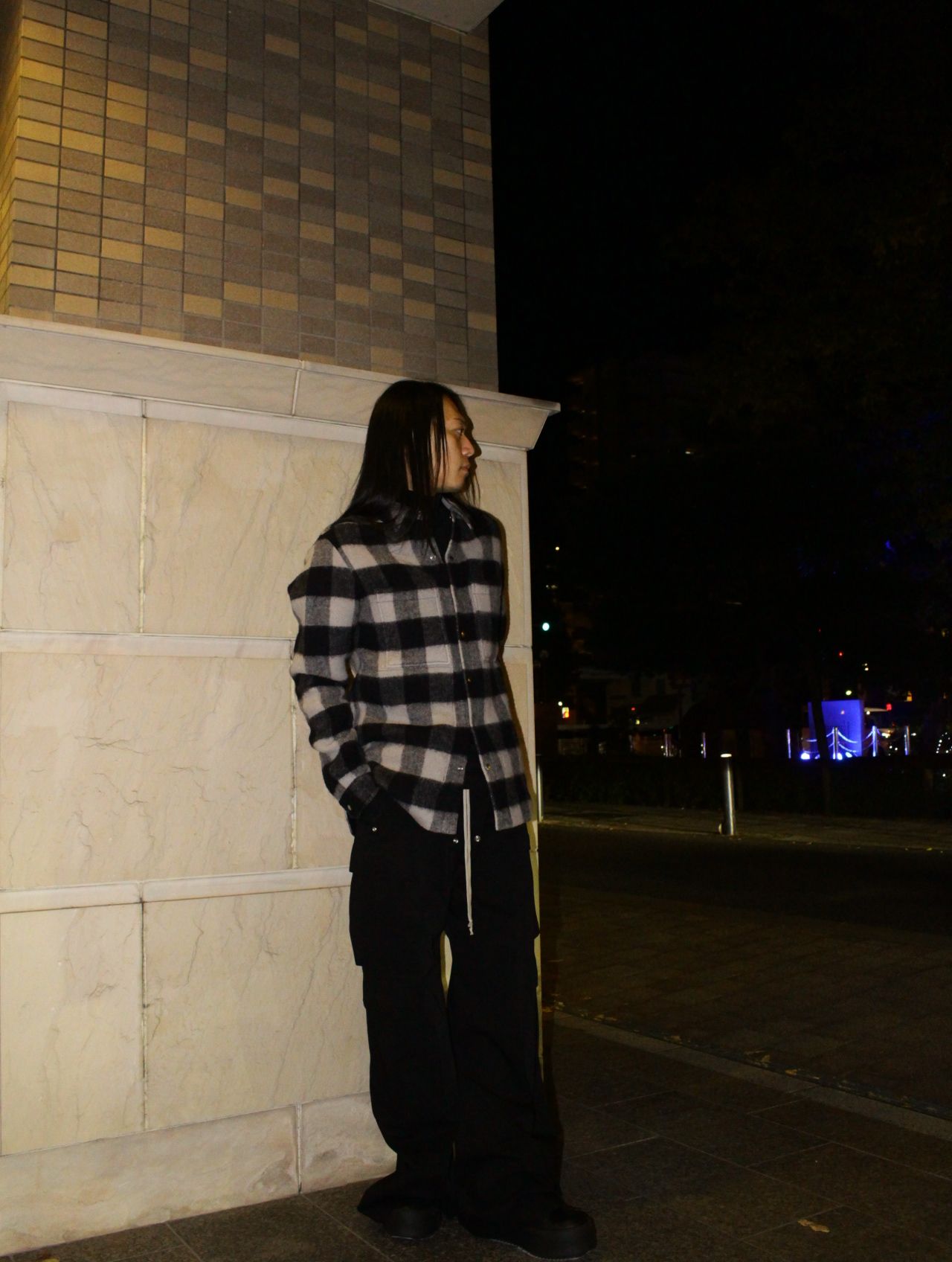 【25AW】カーゴ ベラ ワイド パンツ ウールドリル / CARGO BELAS / ブラック