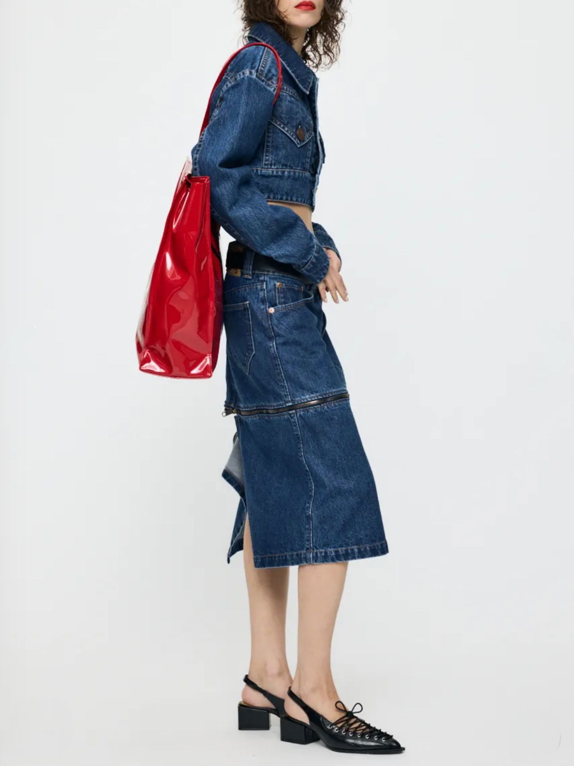 【26SS】クロップド デニム ジャケット / VQ DENIM JACKET / ブルー