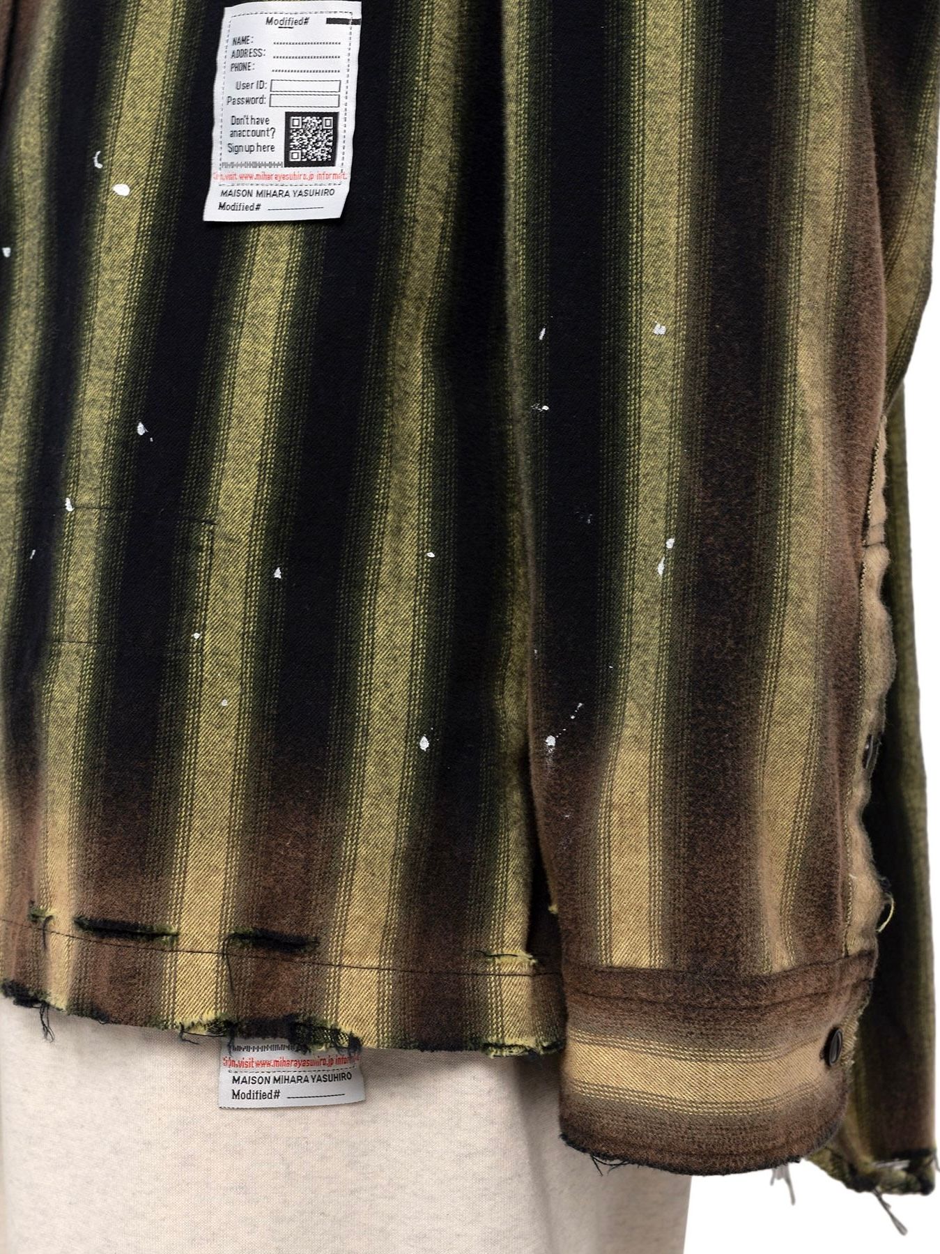 Maison MIHARA YASUHIRO - 【24AW】ダック ペイント ストライプ Maison MIHARA YASUHIRO - 【24AW】ダック ペイント ストライプ