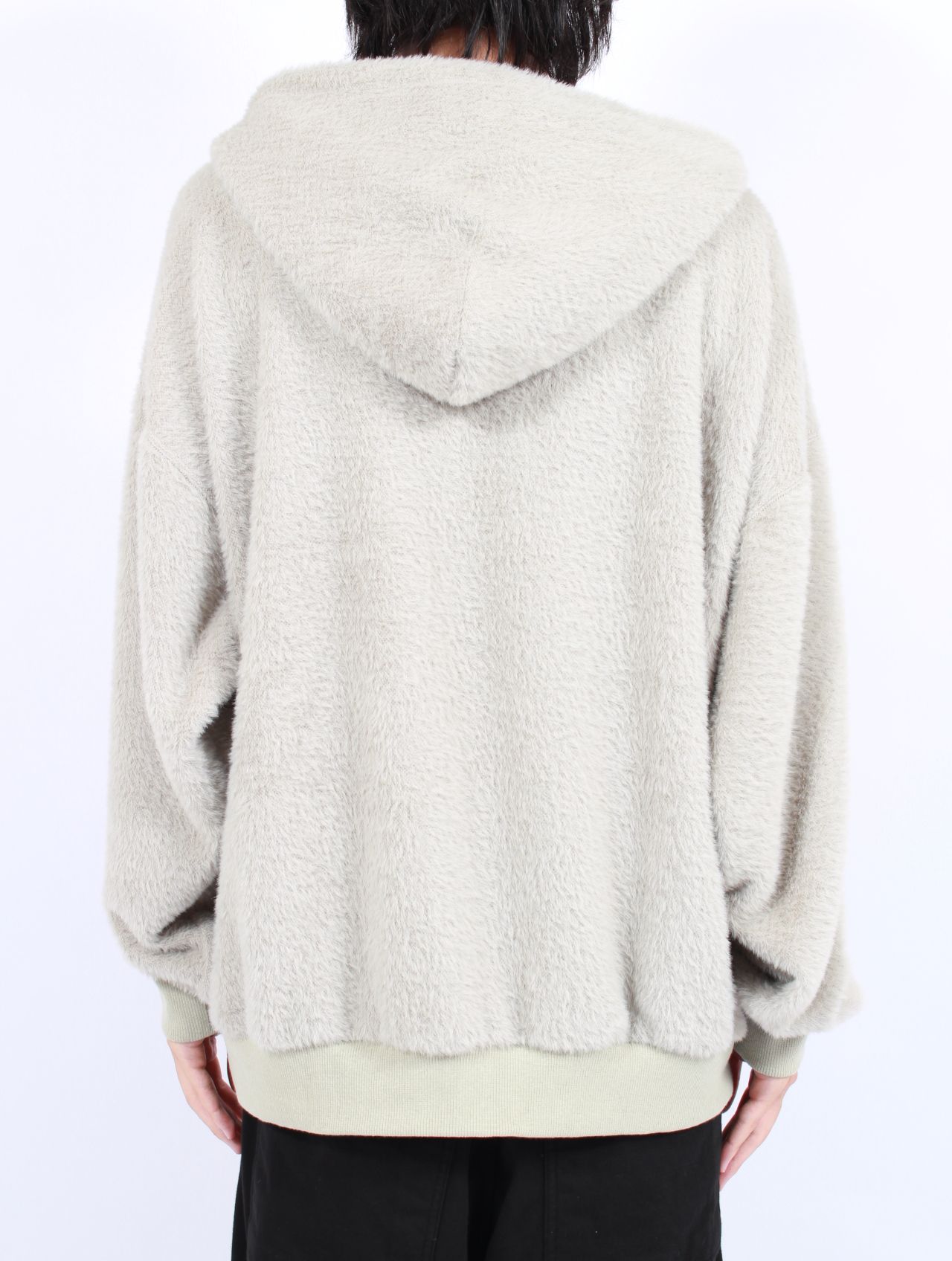 【25AW】テディベア フーデッド セーター シャギー ジップアップ パーカー / TEDDY BEAR HOODED SWEATER / ミント