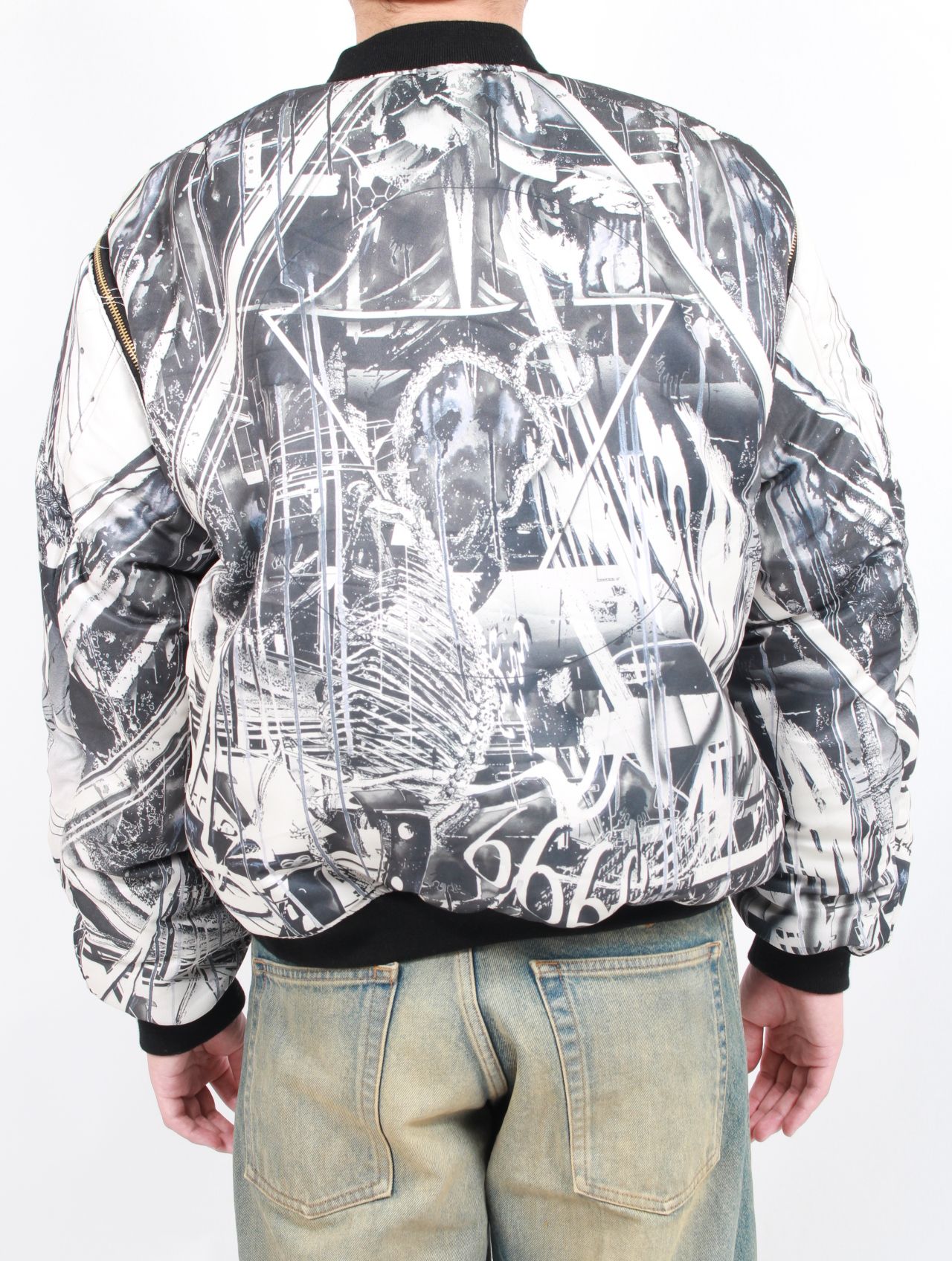 【25SS】Hiroki Tsukuda ブラフィック 転写 FOSTEXコラボ 4WAY リバーシブル ボンバー ジャケット / × FOSTEX 4WAY BOMBER JACKET / ブラック