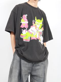 【25SS】パンク ガール Tシャツ ハード ウォッシュ アートワーク バイ カエ タナカ / PUNK GIRL T-SHIRT HARD WASH ARTWORK BY KAE TANAKA / ウォッシュ ブラック