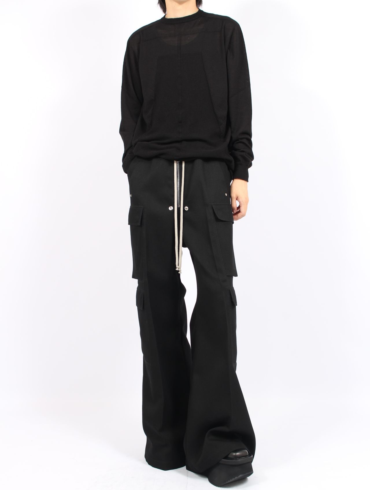 【25AW】オーバーサイズ レベル ニット カットソー / OVERSIZED LEVEL / ブラック