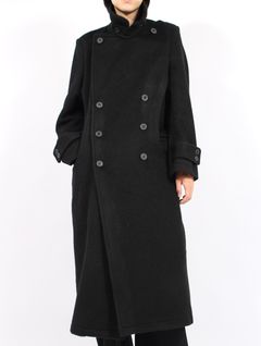 【25AW】 ダブル ブレステッド コート / DOUBLE BREASTED COAT / BLACK(ブラック)