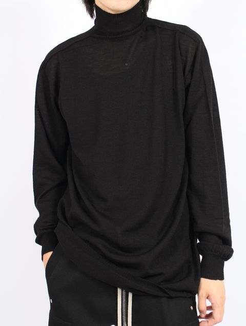 【25AW】オーバーサイズ タートル ニット カットソー / OVERSIZED TURTLE / ブラック