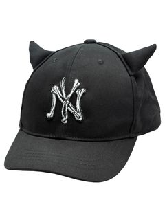 【25SS】デビル ベースボール ニューヨーク刺繍 キャップ / DEVIL BASEBALL CAP / ブラック