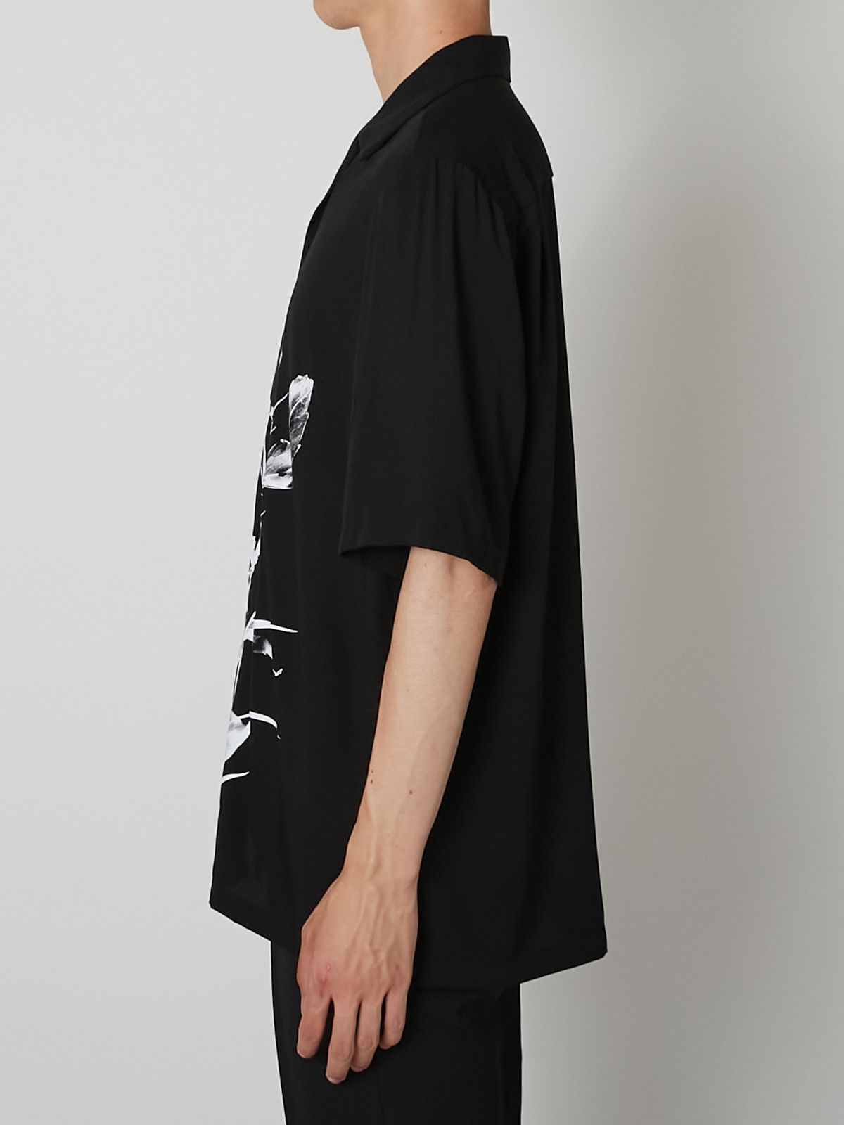 【27SS】オープンカラーシャツ 花柄 半袖 シャツ / OPEN-COLLAR SHIRT / ブラック