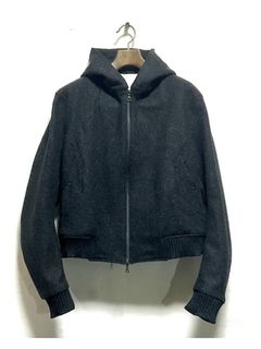 【26AW】フード ボンバー ジャケット メルトン / HOOD BOMBER JKT MELTON / ブラック