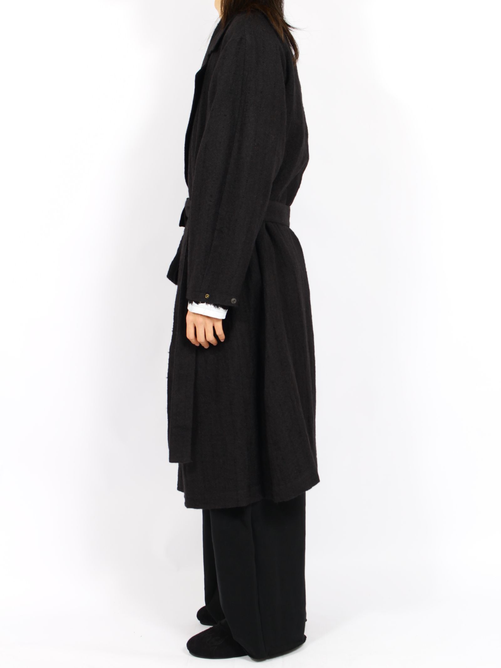 【26AW】トゥー ダブル ブレステッド コート / TOO DOUBLE-BREASTED / ブラック