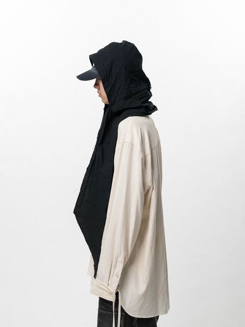 【26SS】フーデッド ストール / HOODED STOLE / ブラック