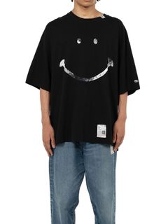 【25SS】スマイリー フェイス プリント 半袖 Tシャツ / SMILY FACE PRINTED TEE / ブラック