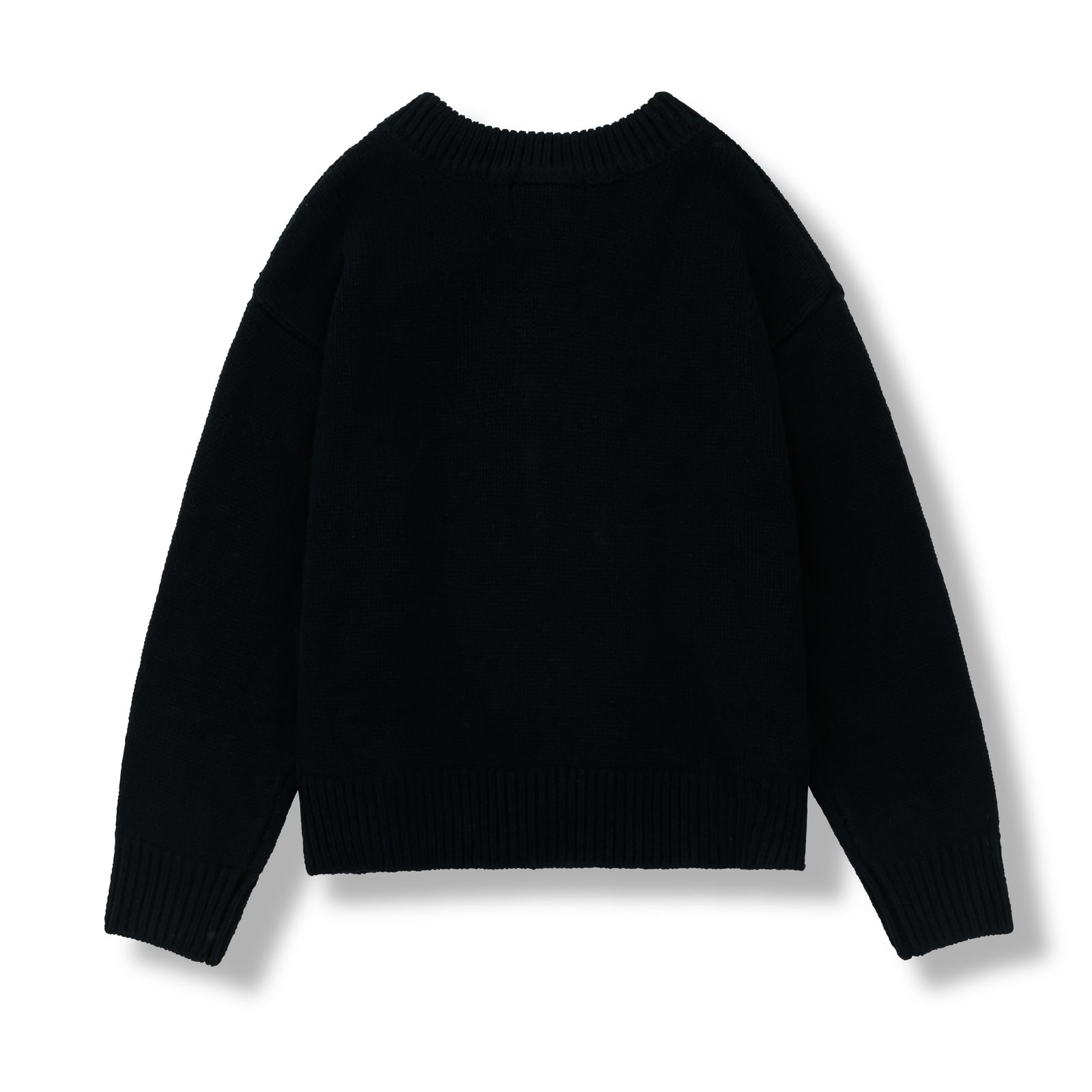 【26AW】エンブロイダリー ニット カーディガン / EMBROIDERY KNIT CARDIGAN / ブラック