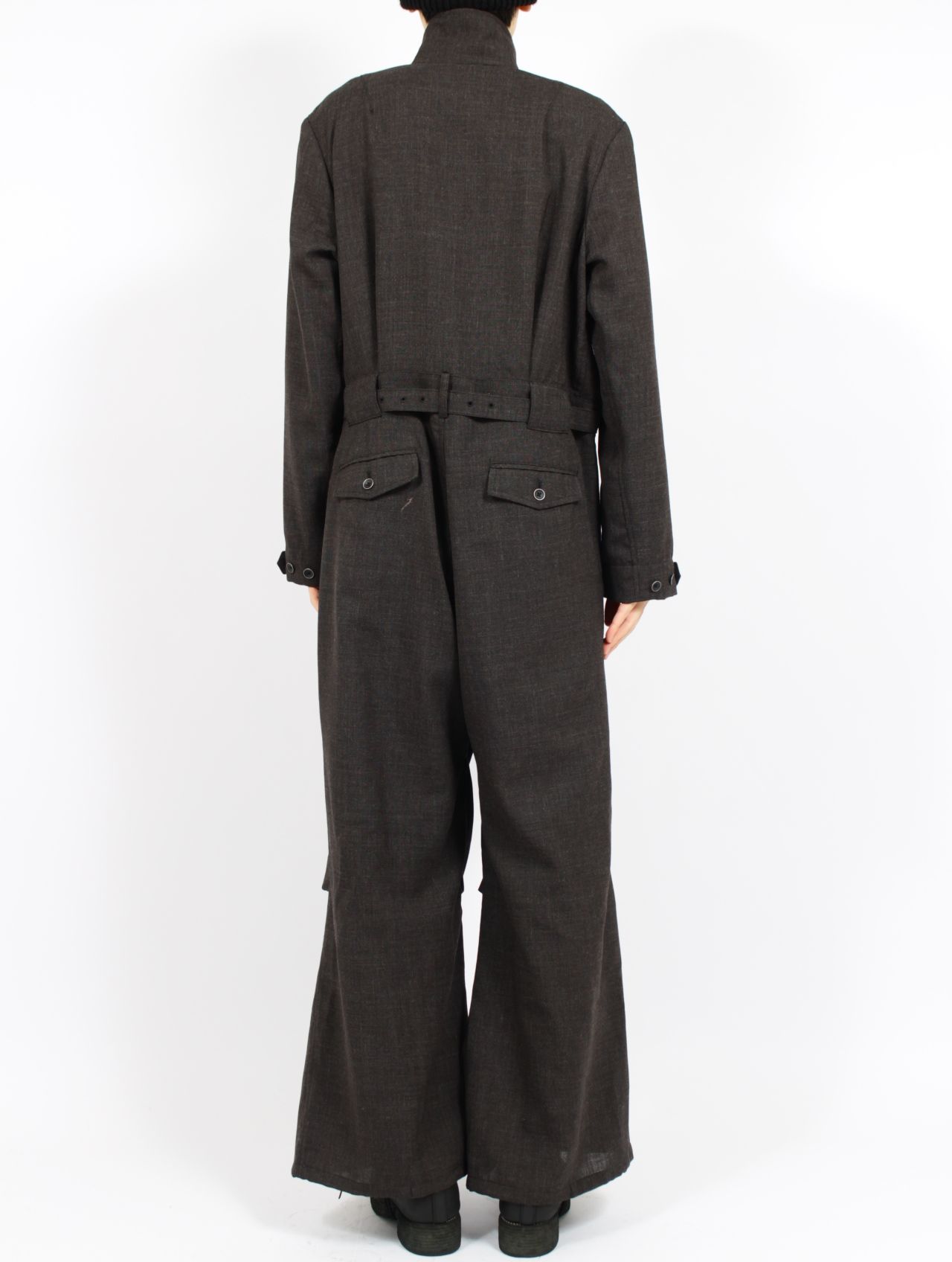 【26SS】ラフ ウール ジャンプスーツ / ROUGH WOOL JUMPSUIT .15 / ダークブラウン