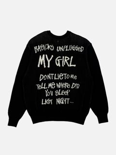 【24AW】バックレタード プルオーバー ニット / "WHERE DID YOU SLEEP" KNIT / ブラック