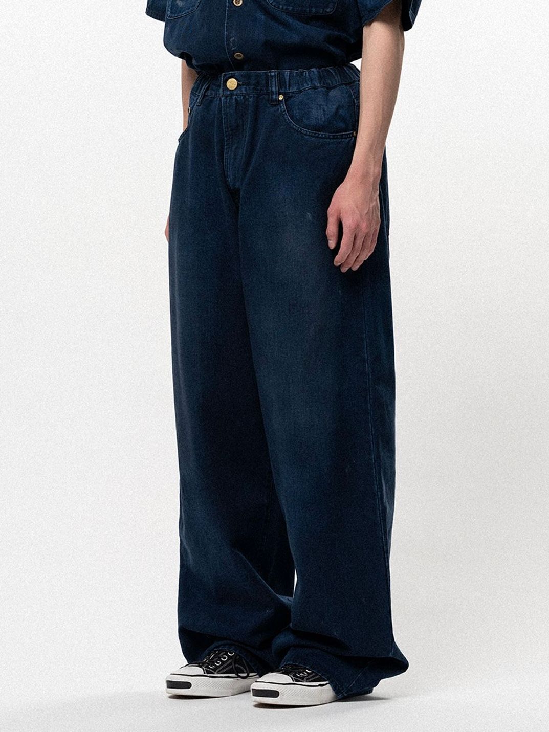 【26SS】テンセル デニム ワイド パンツ / TENCEL DENIM WIDE DENIM PANTS / インディゴ