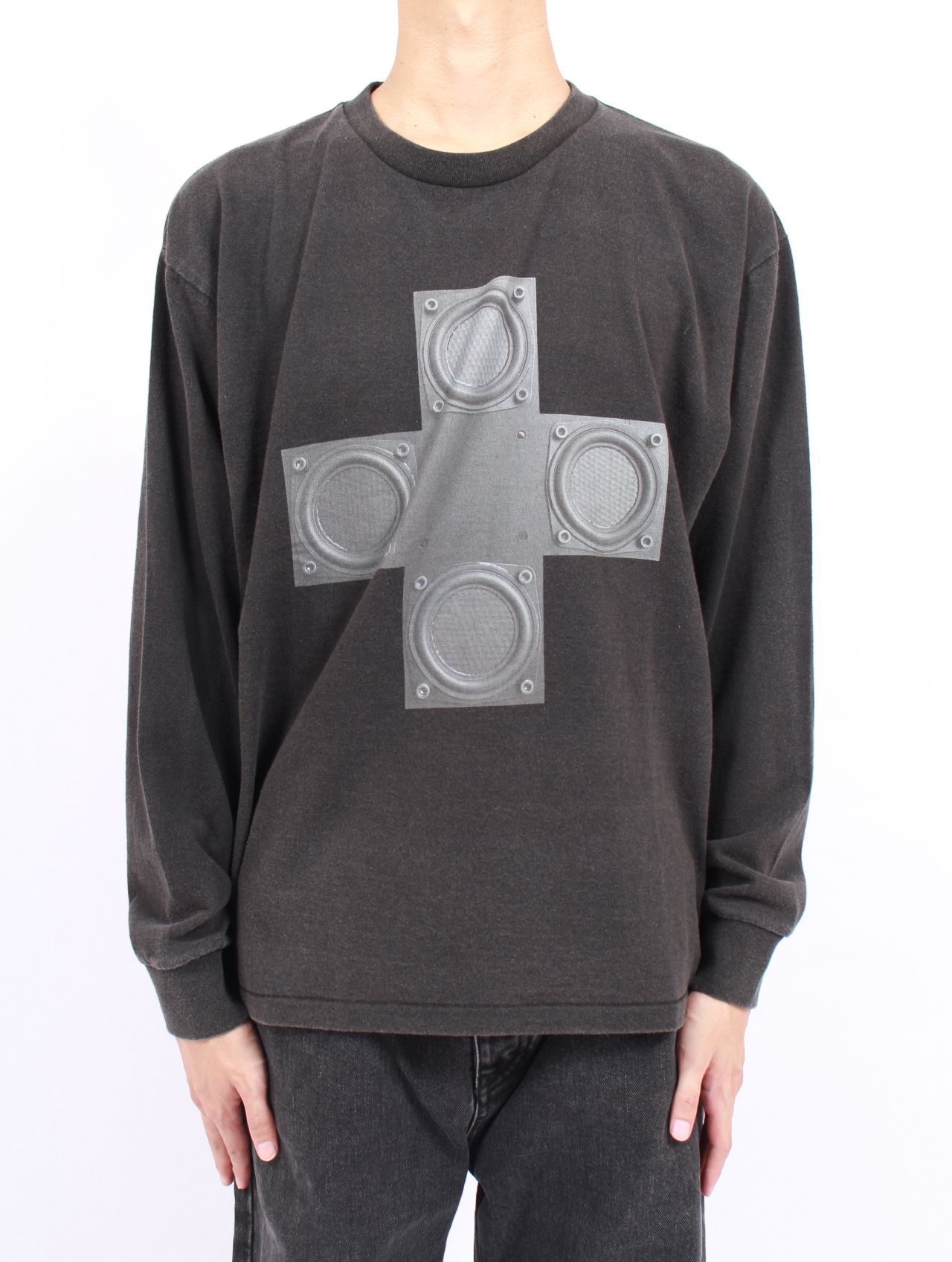 【25AW】スピーカー グラフィック ロングスリーブ 長袖 カットソー / SPEAKER LONGSLEEVE / ブラック