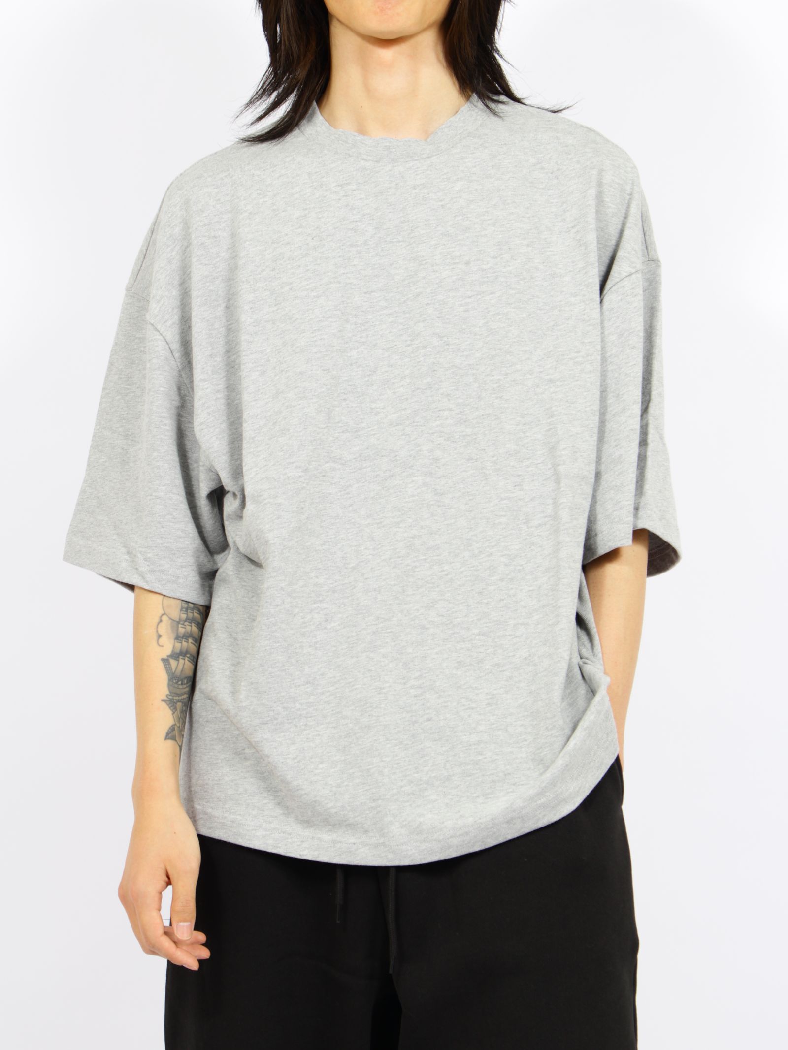 ヘビー ボクシー ティー / HEAVY BOXY TEE / GREY MARLE(グレー)