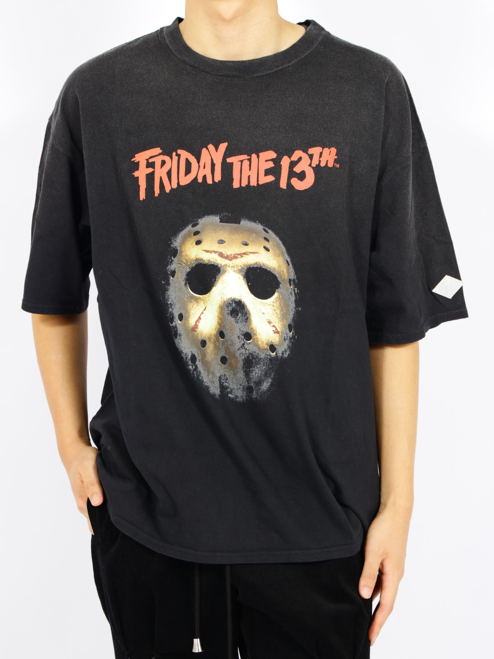【13日の金曜日コラボ】ヴィンテージ エフェクト Tシャツ / x FRIDAY THE 13TH VINTAGE EFFECT T-SHIRT 02 / ブラック