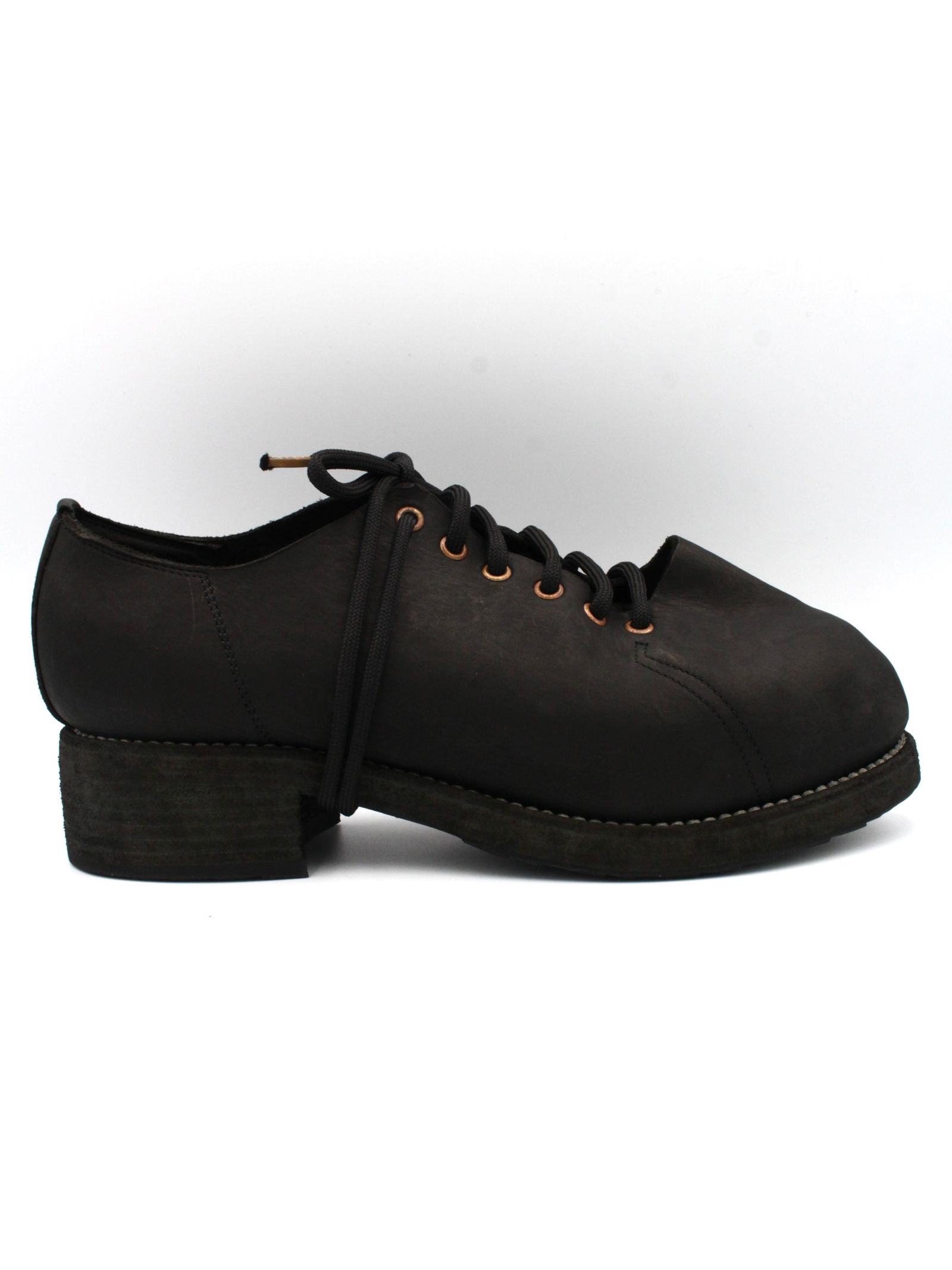 GUIDI ダービーシューズ 黒 ダークブラウン 24.5 371/2 - メルカリ