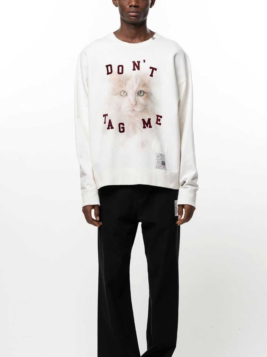 【26AW】 キャット プリンテッド スウェット プルオーバー / CAT PRINTED SWEAT PO / ホワイト