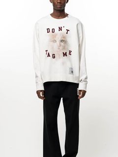 【26AW】 キャット プリンテッド スウェット プルオーバー / CAT PRINTED SWEAT PO / ホワイト