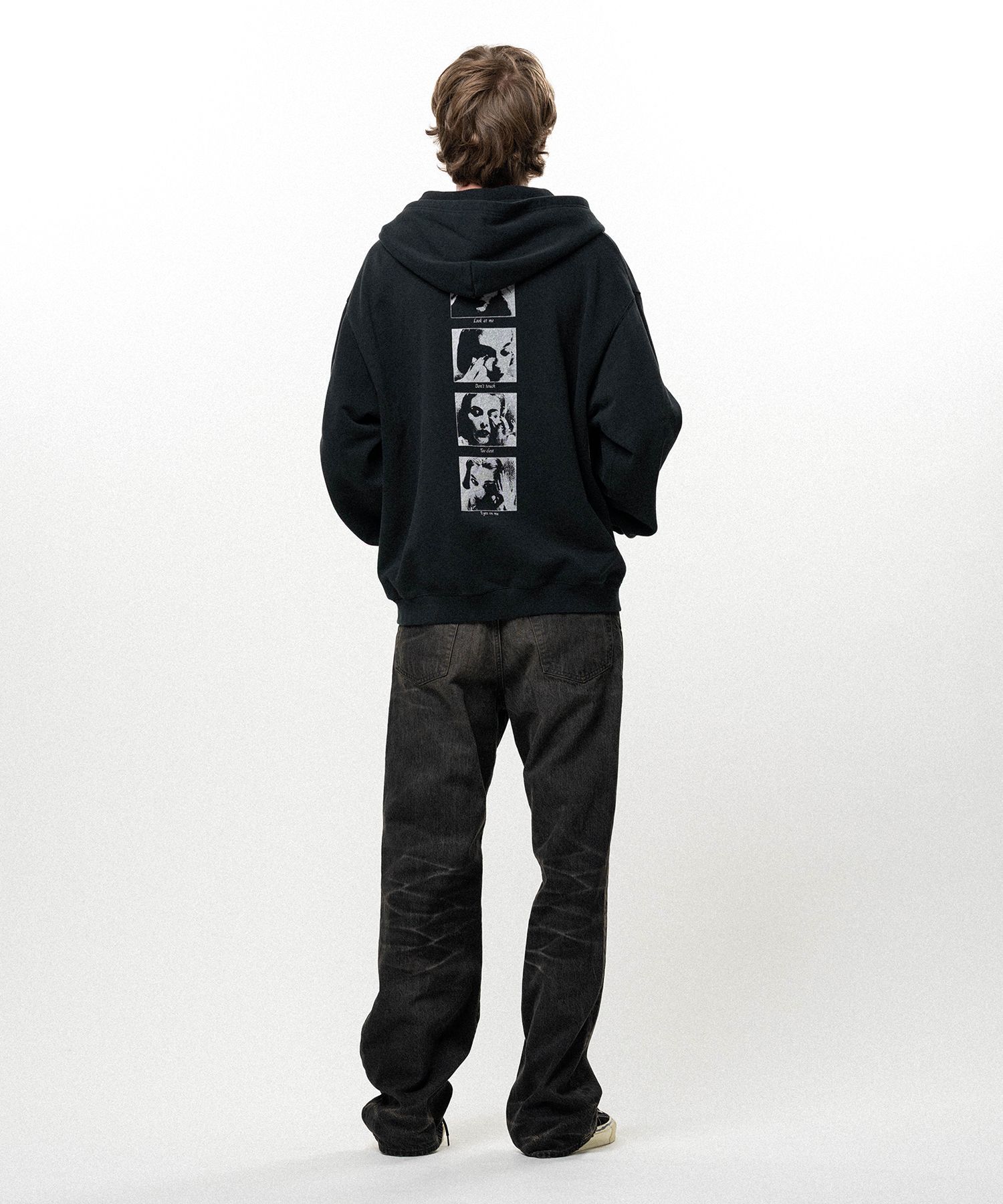 【26AW】ディストーテッド・ガール・ジップアップ・フーディ /"DISTORTED Girl" Zip-up Hoodie /ブラック