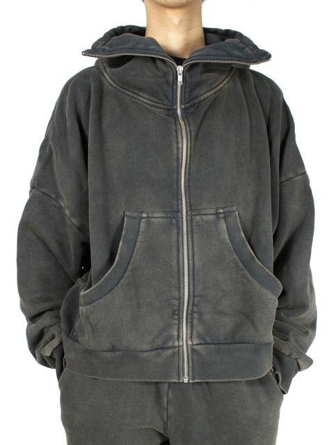 フルジップアップ フーディー パーカー / FULL ZIP / WASHED BK(ウォッシュブラック)