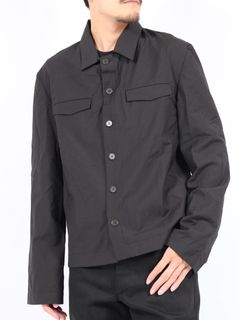 【24AW】2フロント ポケット シャツジャケット / 2 FRONT POCKET SHIRT JACKET / ブラック