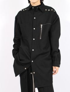 【25AW】オーバーサイズ アウターシャツ / OVERSIZED OUTERSHIRT / ブラック