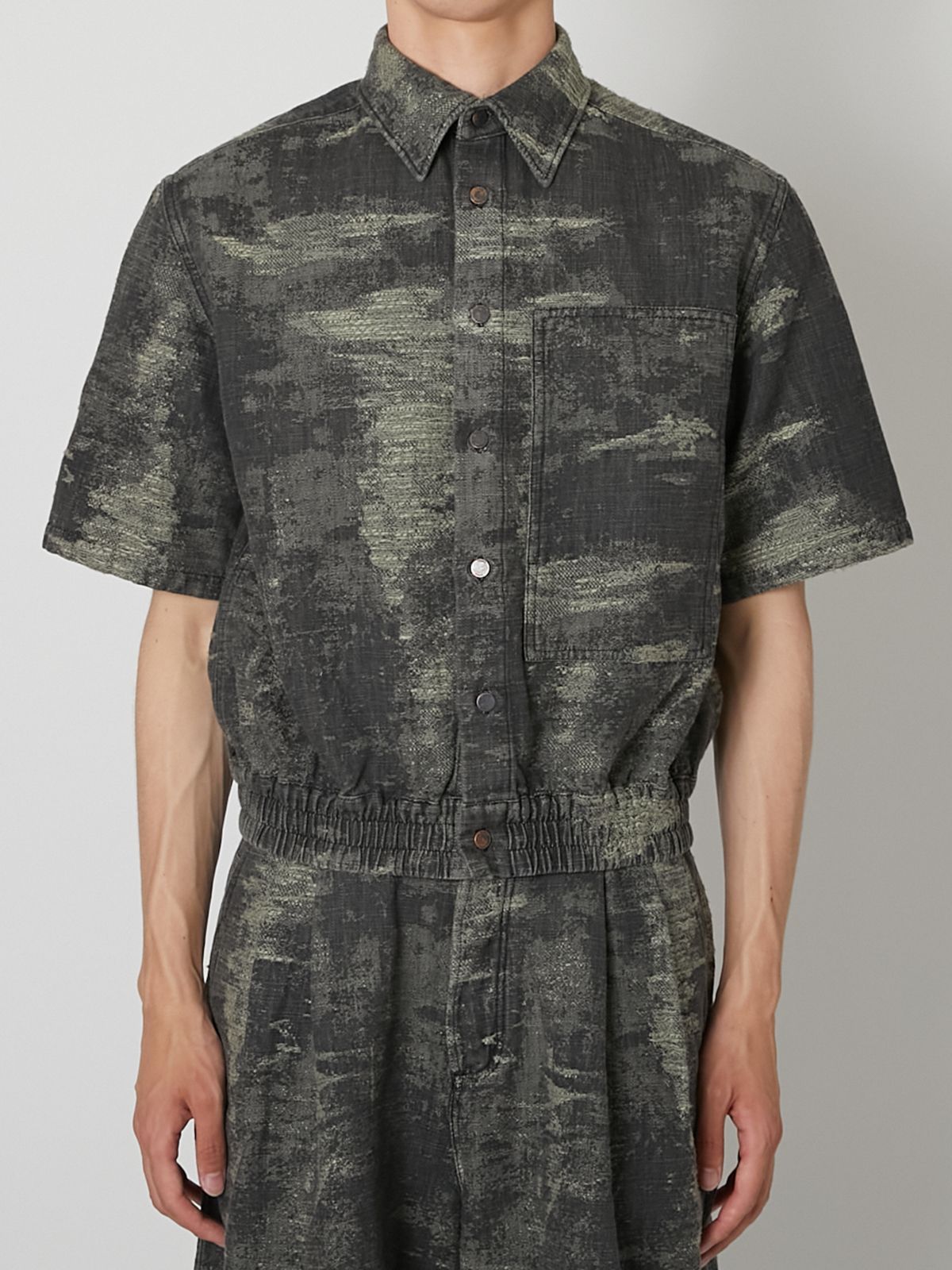 【27SS】デニム シャツ 半袖 Tシャツ / DENIM SHIRT / グレー