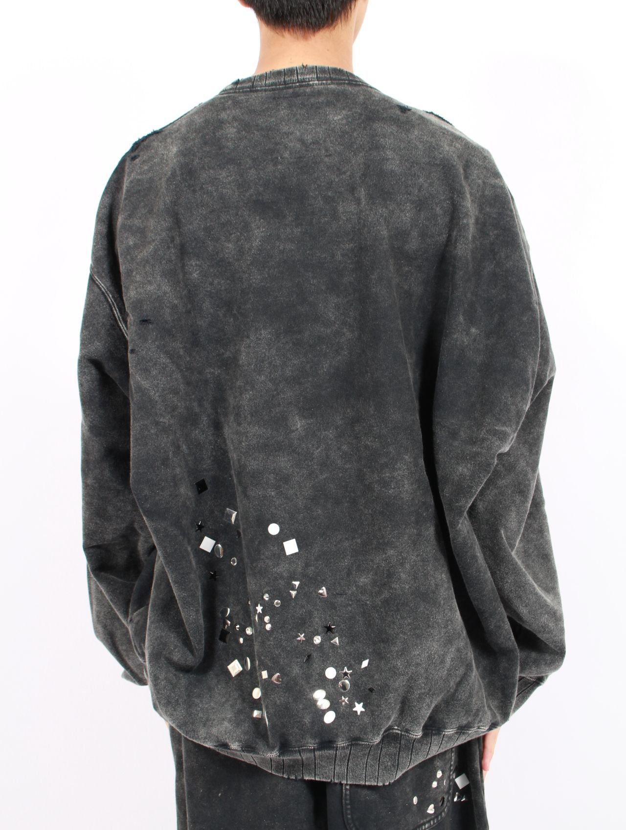 【25AW】エンブリッシュ ブリーチ プルオーバー / EMBELLISH BLEACH PO / ブラック