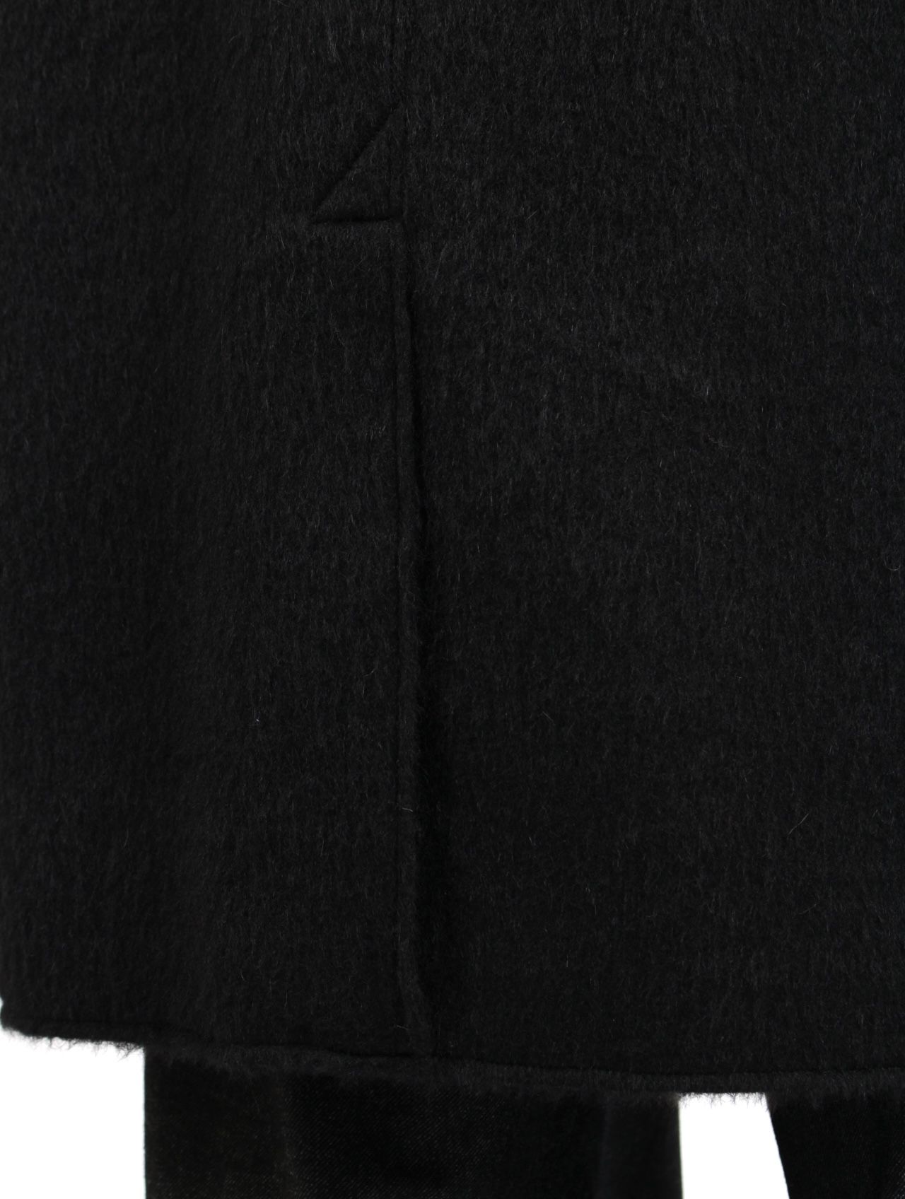 【25AW】アルパカ ステンカラー コート / ALPACA COAT / ブラック