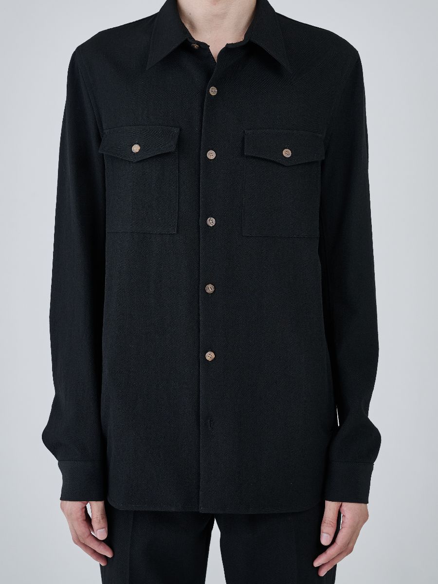 【27SS】ユーティリティ シャツ / UTILITY SHIRT / ブラック