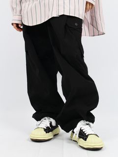【25SS】ワッシャーナイロン ラフ カーゴ パンツ / WASHER NYLON RAF CARGO PANTS.13 / ブラック