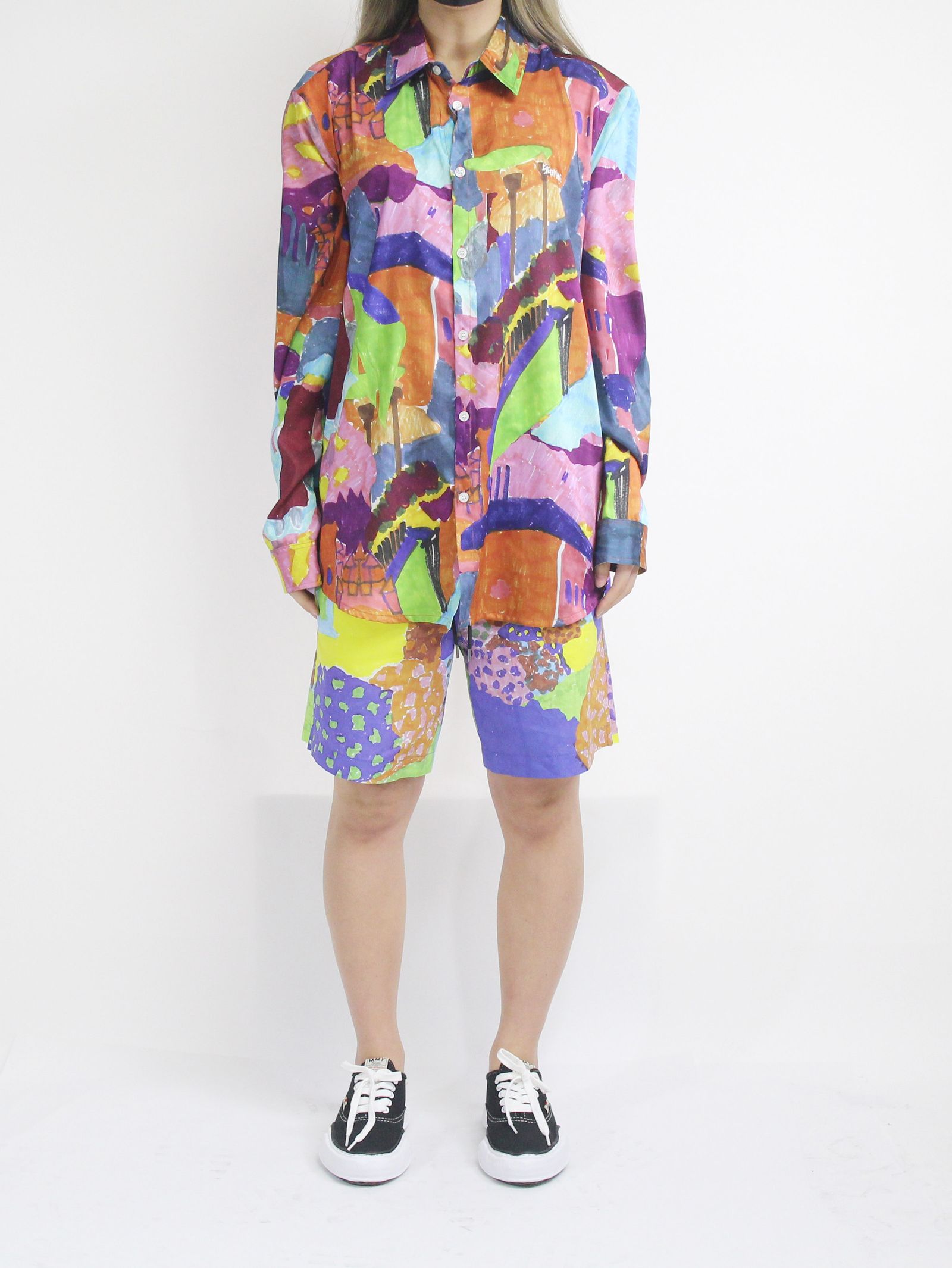 樹木柄 アートショートパンツ / SHORT PANTS IN ALL OVER “ALBERI” / マルチカラー