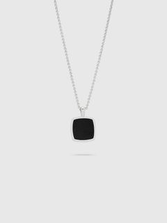 クッション ペンダント オニキス ネックレス / CUSHION PENDANT ONYX / シルバー
