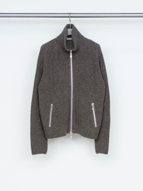 【26AW】ドライバーズ ジップ アップ セーター / DRIVERS ZIP UP SWEATER / TAUPE MELANGE(ブラウン)