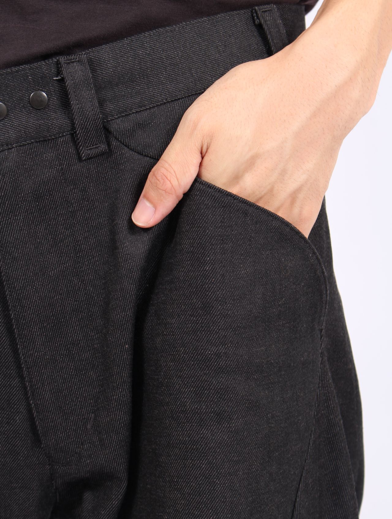 【25AW】6ポケット デニム トラウザーズ / 6 POCKET SUB ONG DENIM TROUSERS / ブラックグレー