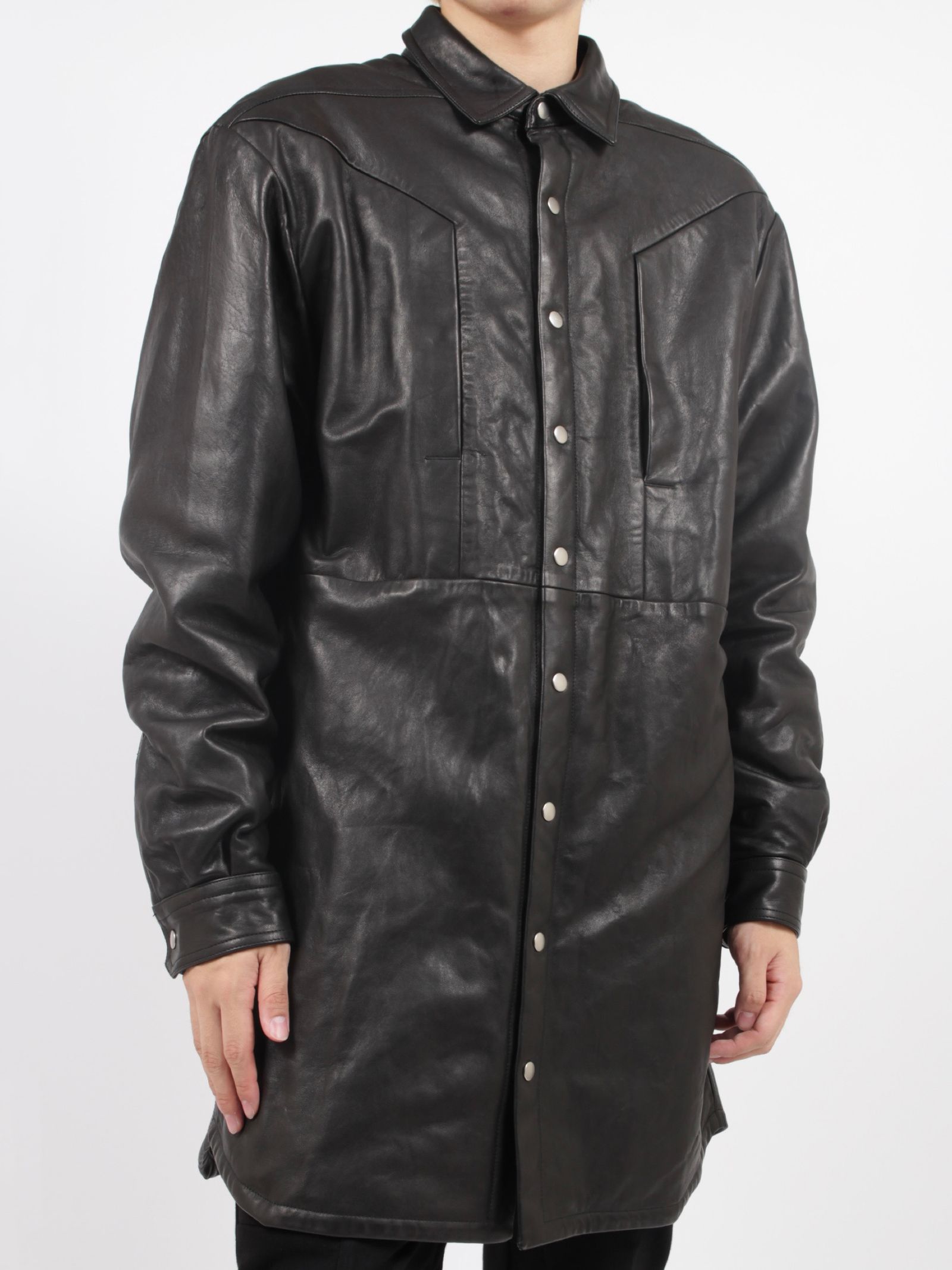 Rick Owens 22SS leather outer shirts肩幅46